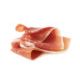 Jambon cru sur fond blanc