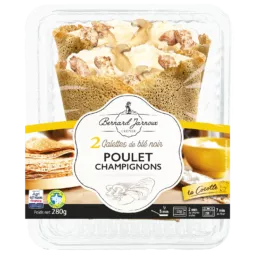 2 Galettes garnies poulet champignons