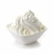 Chantilly sur fond blanc