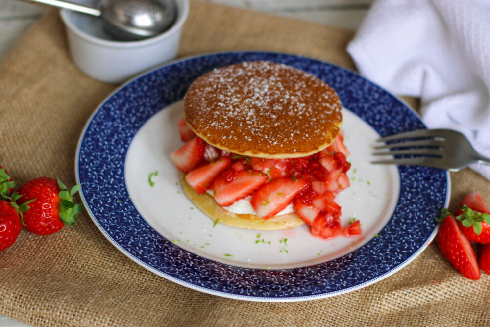 doux burger pancake fraises