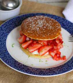 doux burger pancake fraises